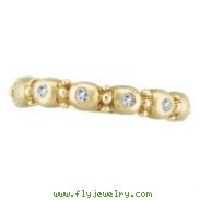 14K Yellow Gold .05ct Diamond Bubble Ring