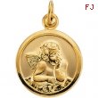 14K Yellow Gold 14.25 Guardian Angel Medal