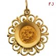 14K Yellow Gold 18.5 Rd Baptism Pend Medal