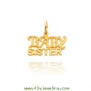 14K Yellow Gold "Baby Sister" Charm