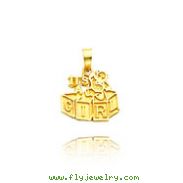14K Yellow Gold "It's a Girl" Charm