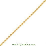 14K Yellow Gold 2mm Rope Anklet