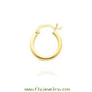 14K Yellow Gold 2x12mm Classic Hoops