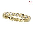 14K Yellow Gold .36ct Diamond Stackable Eternity Band