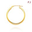 14K Yellow Gold 3.75x20mm Round Tube Hoops