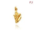 14K Yellow Gold 3D Conch Shell Pendant