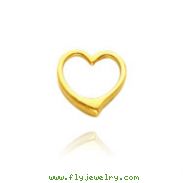 14K Yellow Gold 3D Cut-Out Heart Pendant