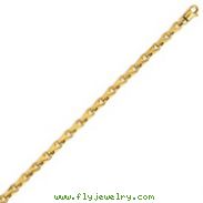 14K Yellow Gold 4.5mm Fancy Link Bracelet