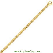 14K Yellow Gold 4.5mm Polished Fancy Link Bracelet