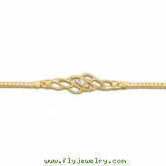 14K Yellow Gold 7 "" Length Diamond Bracelet