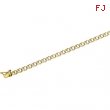 14K Yellow Gold 7 Inch Solid Baby Charm Bracelet