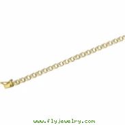 14K Yellow Gold 7 Inch Solid Baby Charm Bracelet