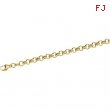 14K Yellow Gold 7 Inch Solid Rolo Bracelet