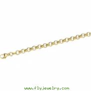 14K Yellow Gold 7 Inch Solid Rolo Bracelet
