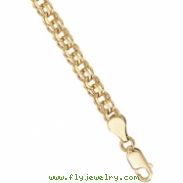 14K Yellow Gold 7 Inch Solid Small Charm Bracelet