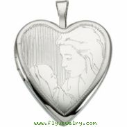 14K Yellow Gold Child And Mother Locket