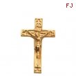 14K Yellow Gold Crucifix Lapel Pin