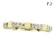 14K Yellow Gold Diamond 0.51ct Eternity Stackable Guard Ring