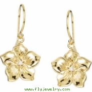14K Yellow Gold Earring Pair Forget Me Not Earrings