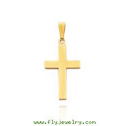 14K Yellow Gold Engraveable Cross Pendant