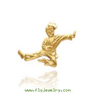 14K Yellow Gold Female Karate Charm