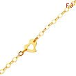 14K Yellow Gold Heart Anklet