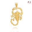 14K Yellow Gold Large Scorpion Pendant