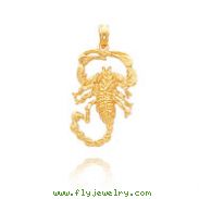 14K Yellow Gold Medium-Sized Scorpion Pendant