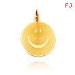 14K Yellow Gold Medium Smiley Face Charm