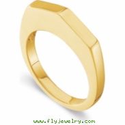 14K Yellow Gold Metal Fashion Stackable Ring