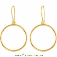 14K Yellow Gold Pair Precious Metal Fashion Earrings