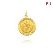 14K Yellow Gold Reversible US Air Force Saint Christopher Medal