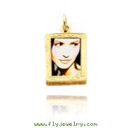 14K Yellow Gold Small Picture Frame Pendant