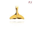 14K Yellow Gold Small Whale Tail Slide
