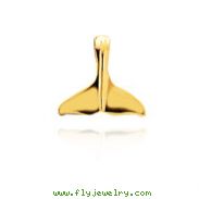 14K Yellow Gold Small Whale Tail Slide
