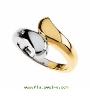 14K Yellow White Gold Metal Fashion Ring