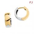 14K Yellow White Gold Two Tone Hinged Earring
