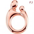 14kt Rose 14.50 X 09.75 MM Polished MOTHER & CHILD SMALL PENDANT