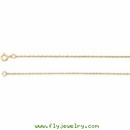 14kt Rose 16.00 INCH Polished ROPE CHAIN