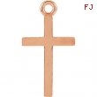 14kt Rose CHARM Mounting 16.12X08.86 MM Polished POSH MOMMY COLL CROSS CHARM