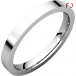 14kt White 02.50 mm Flat Comfort Fit Band