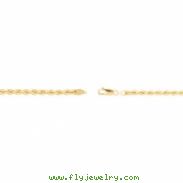14kt White 18 INCH Polished 04.00 MM ROPE CHAIN (REP CH509