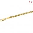 14kt White 20 INCH Polished DIA CUT ROPE CHAIN (REP CH515)