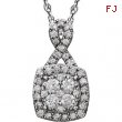 14kt White 3/4 CTW Diamond Necklace