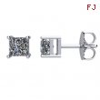 14kt White Complete with Stone Diamond 3/4 CTW 03.88-04.20 MM I1 G-H Friction Pair Polished PRINCESS