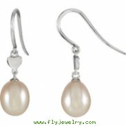 14kt White COMPLETE WITH STONE EARRINGS 25.00X06.85 MM Polished NONE
