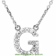 14kt White G Diamond 0.166666666666667 1/6CTW Diamond Necklace