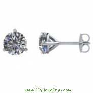 14kt White Pair 1 1/2 CTW SI2-SI3 G-H 1 1/2 CTW Diamond Stud Earrings With Backs