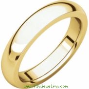 14kt Yellow 04.00 mm Heavy Comfort Fit Band