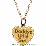 14kt Yellow 13.00X13.75 MM Polished CHILDRENS DADDYS LITTLE GIRL